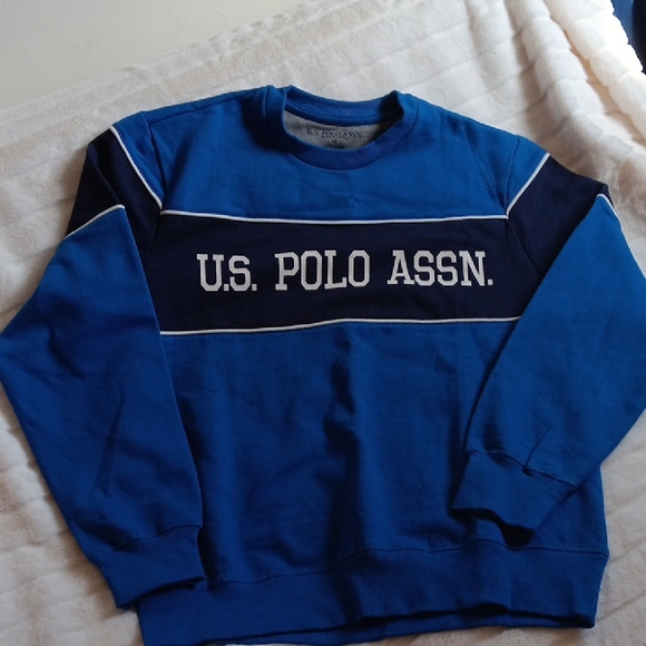 Blue men's sweater size M long sleeves U.S Polo Assn. - Picture 2 of 6